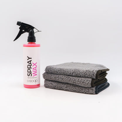 Spray Wax and Microfiber Towel Combo