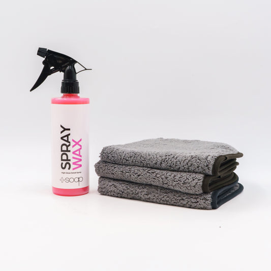 Spray Wax and Microfiber Towel Combo