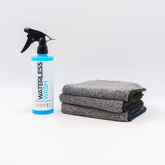 Waterless Wash & Microfiber Towel Combo